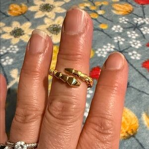 Snake ring gold plate 18 k plated